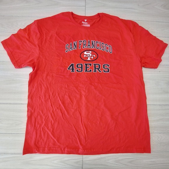 San Francisco 49ers T-Shirt Mens 2XL Red NFL Football Fanatics Athletic Spoets - Picture 2 of 6